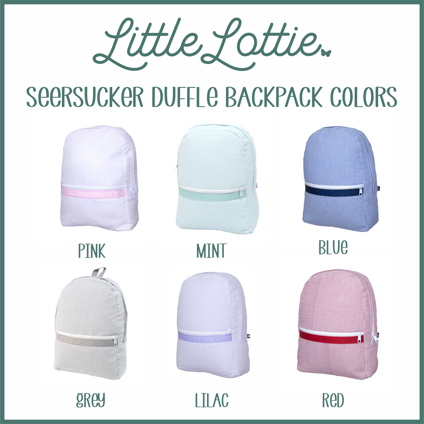 Personalized Seersucker Backpack